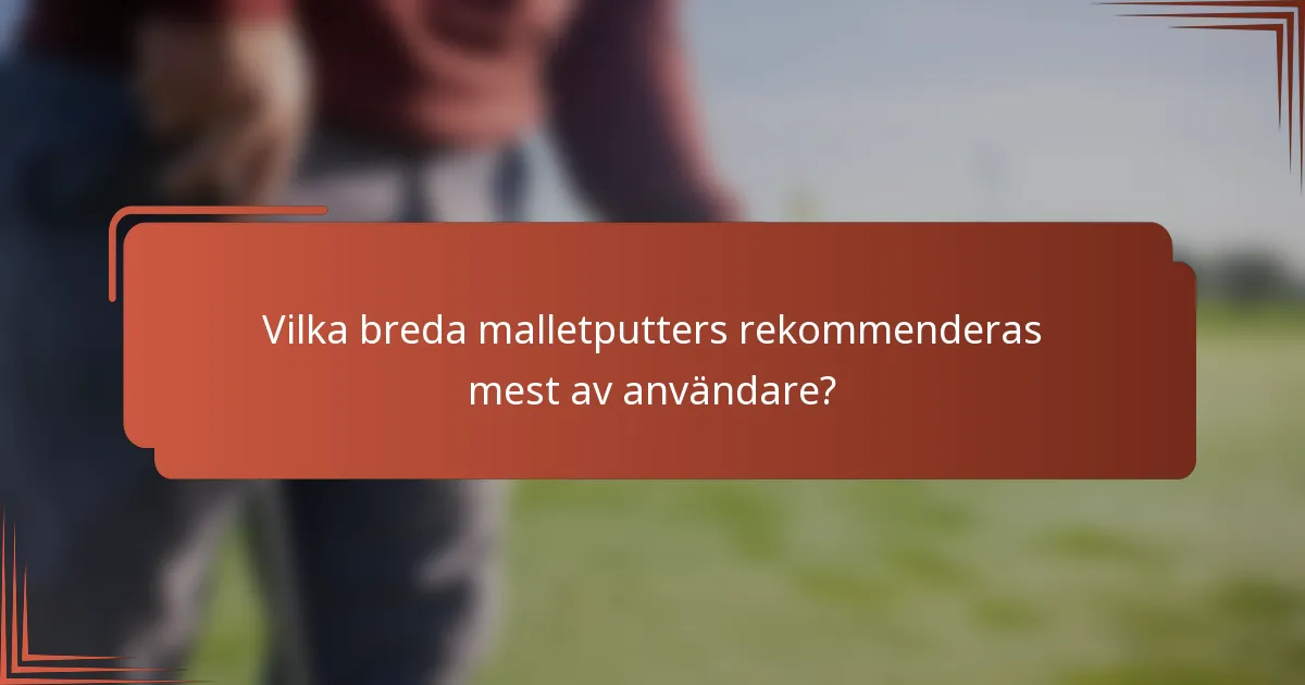 Vilka breda malletputters rekommenderas mest av användare?